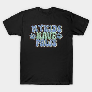 My Kids Have Paws blue T-Shirt